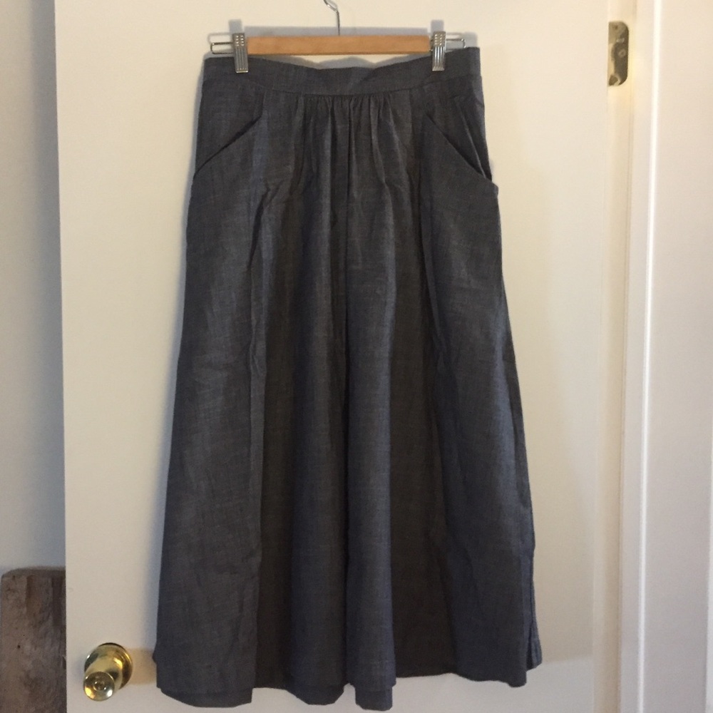 Curator chambray skirt! Summer staple!